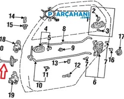 TOYOTA COROLLA KAPI GERGİSİ ÖN SOL 1992 - 1995