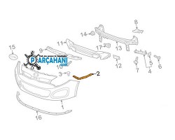 KİA RİO TAMPON BRAKETİ ÜST SAG 2012 - 2015 / 86582 1W200