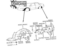 HYUNDAİ EXCEL CAMURLUK DAVLUMBAZI ÖN SOL 1990 - 1994