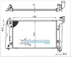 TOYOTA COROLLA SU RADYATÖRÜ 2002 - 2007