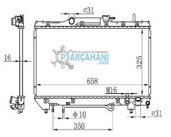 TOYOTA CORONA SU RADYATÖRÜ OTOMATİK 1992 - 1996 / 16400-74790